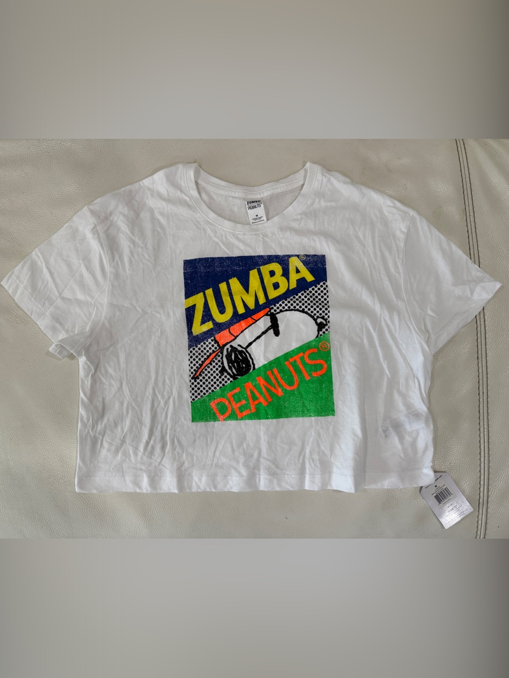 Zumba x Peanuts Crew Neck Crop Top SIZE M